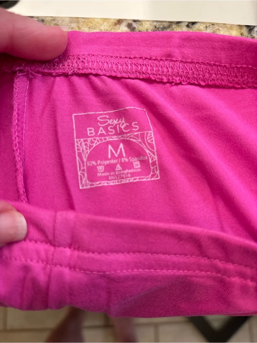 Sexy Basics Hot Pink Biker Shorts NWT Size Medium Stretch Yoga Lounge Athleisure